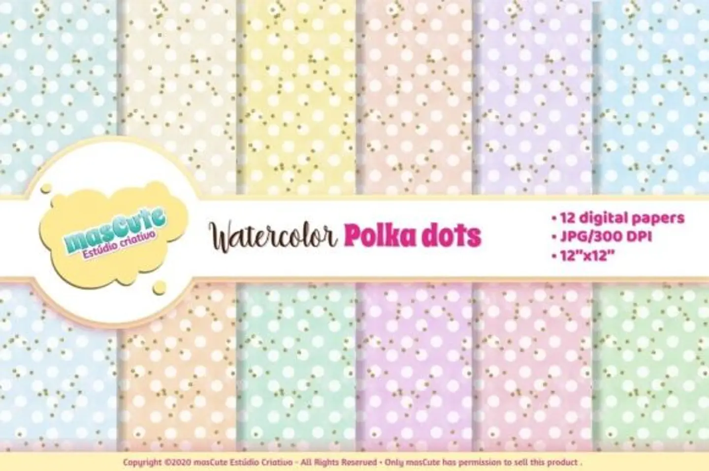 Kit Digital Papeis Bolinhas Aquarela 29 1