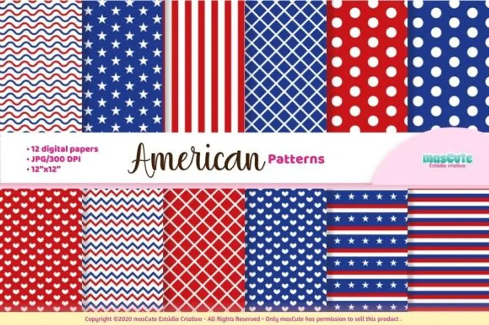 Kit Digital Papeis Americano 24 1
