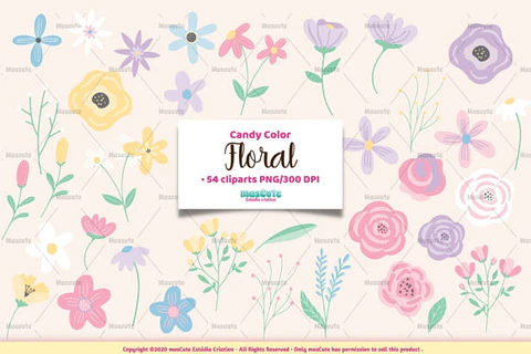 Kit Digital Floral Candy 20