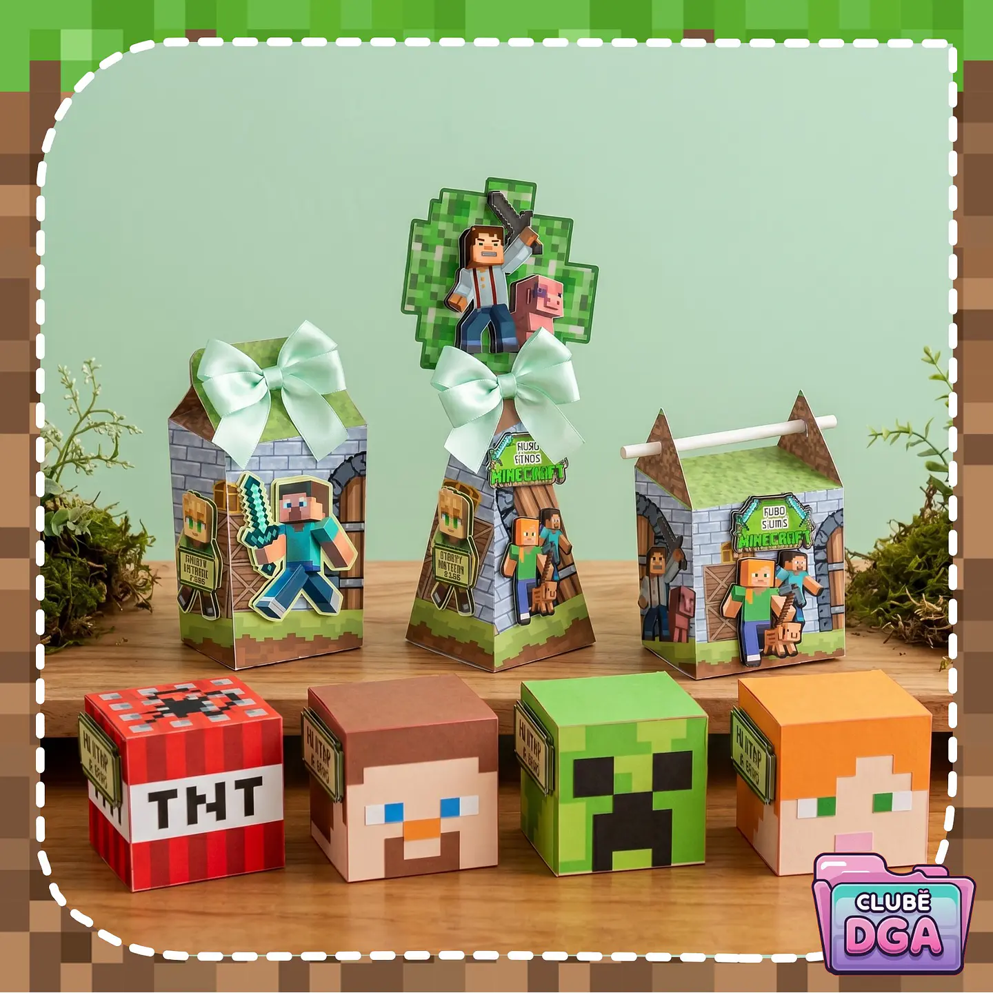 Arquivo de Corte Kit Festa Minecraft 1 1