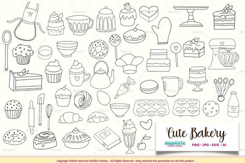 Kit Digital Confeitaria Colorir 14