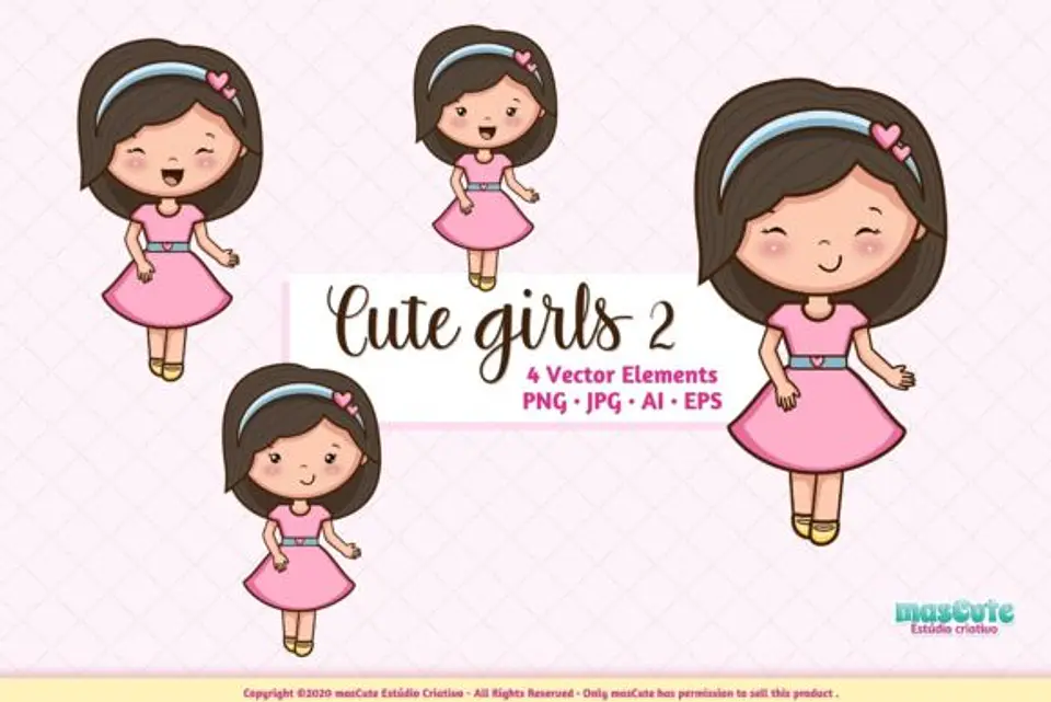 Kit Digital Bonequinhas Cute 11 1