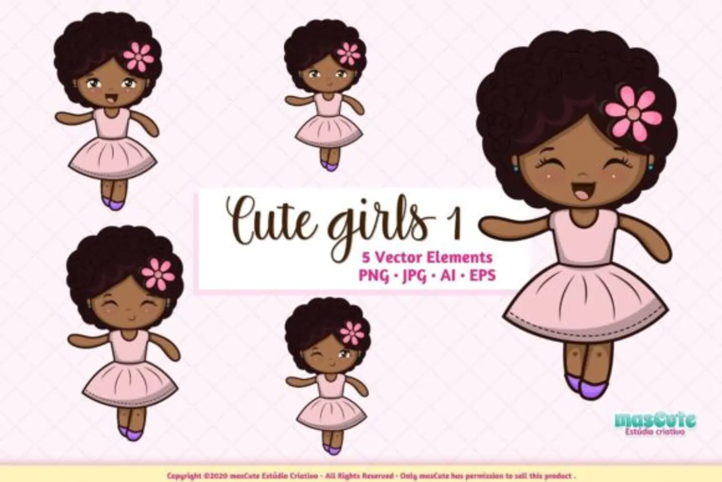 Kit Digital Bonequinhas Cute 9 1