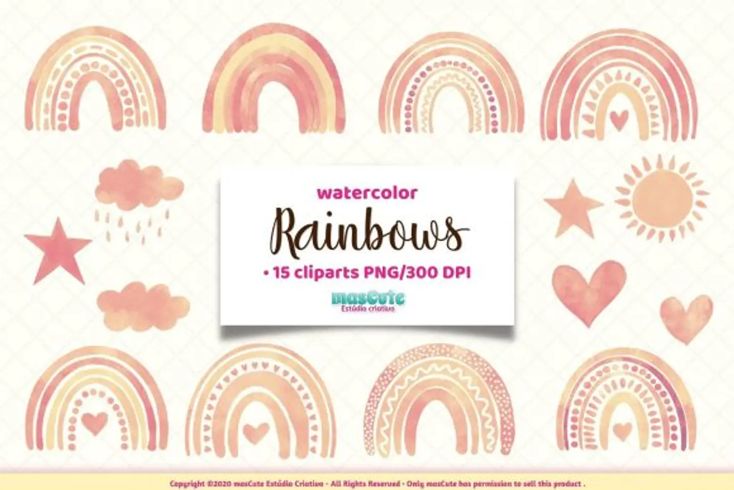 Kit Digital Arco Iris Boho 4 1