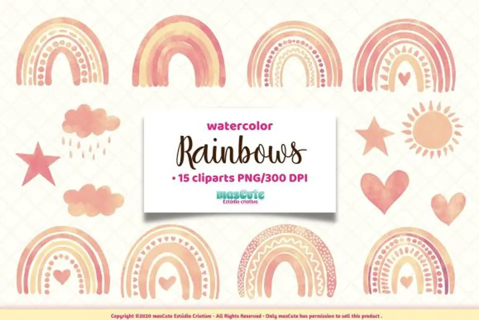 Kit Digital Arco Iris Boho 4 1