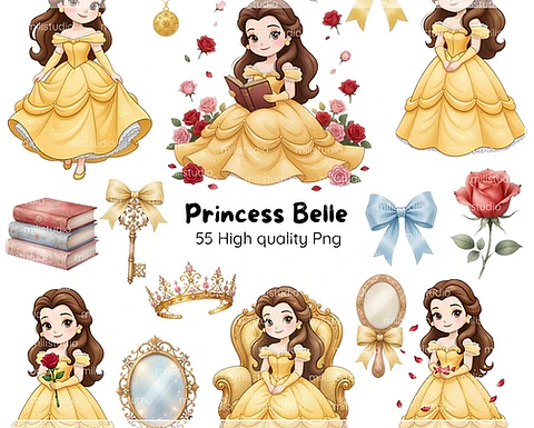 Kit Digital Princess Belle Milli 52