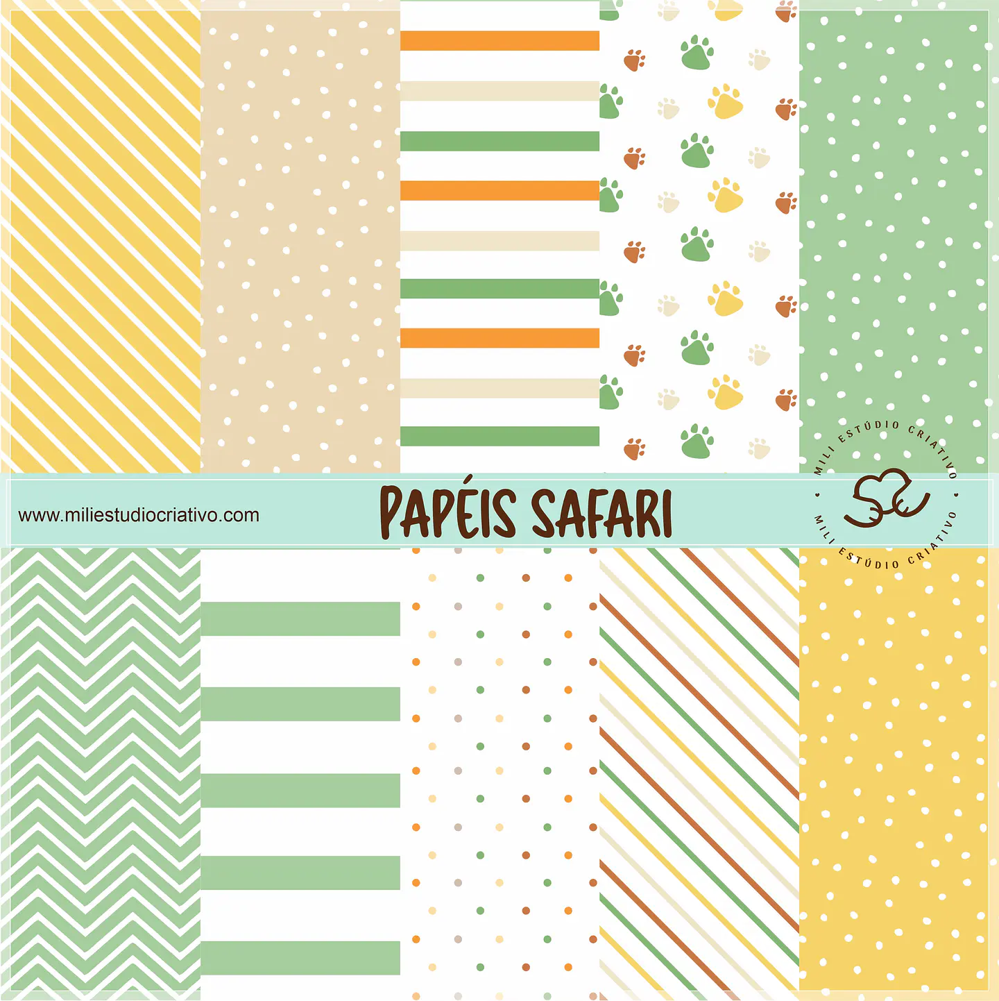 Kit Digital Papéis Safari 49 1