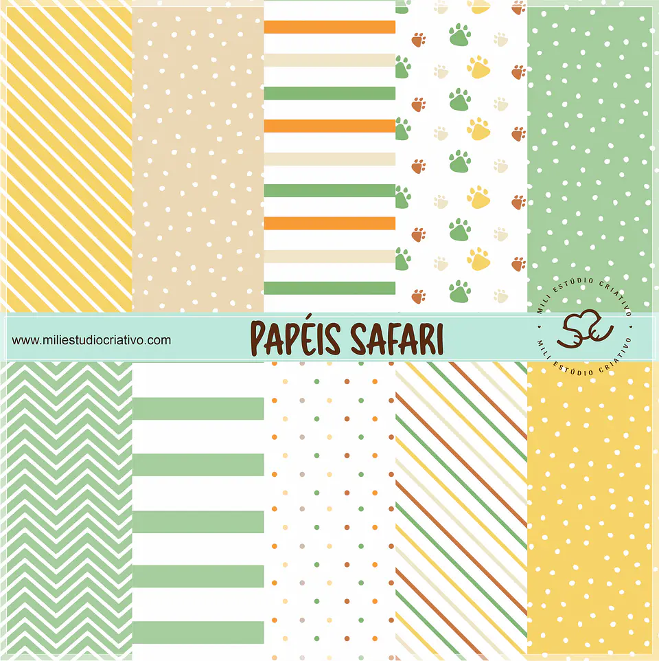 Kit Digital Papéis Safari 49 1