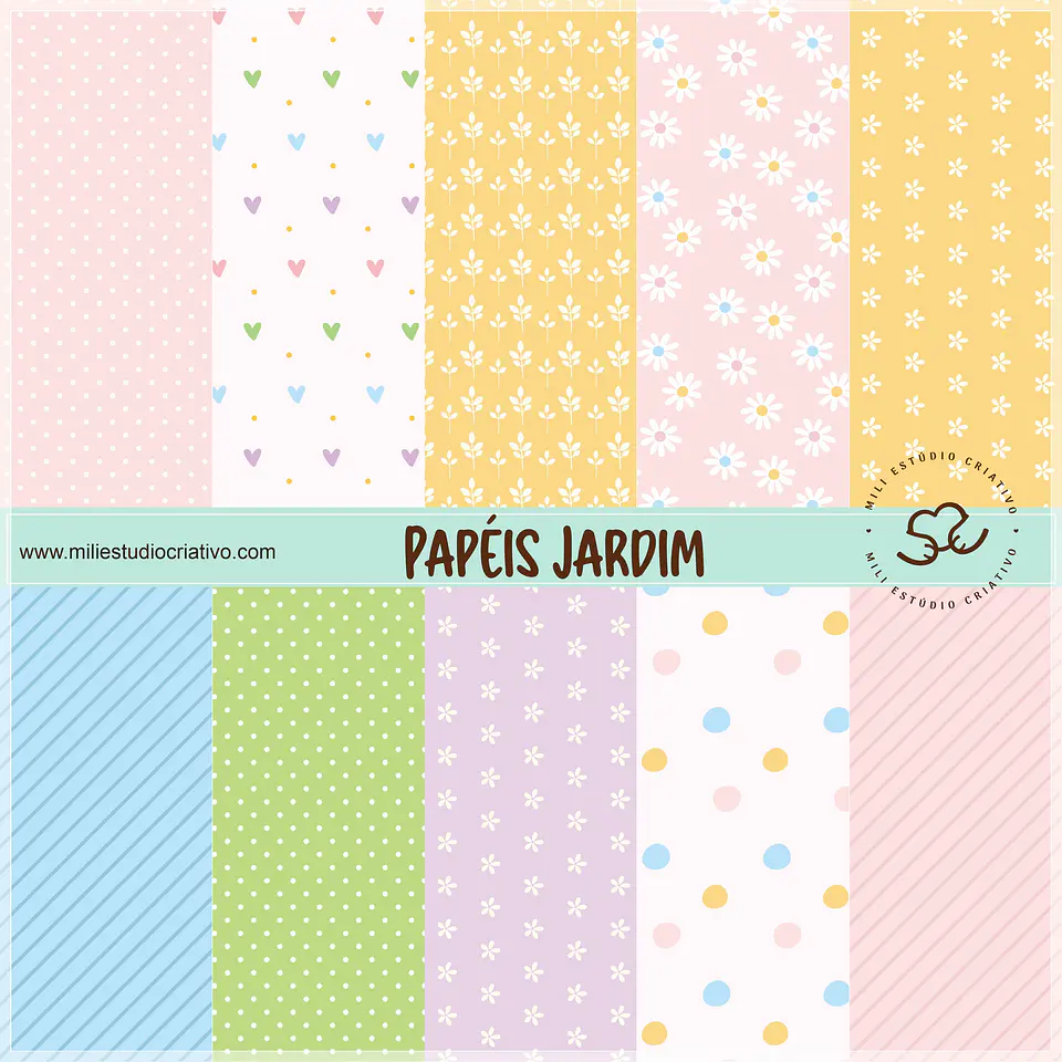Kit Digital Papéis Jardimm 48 1