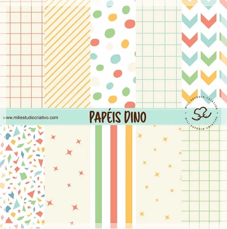 Kit Digital Papéis Dino 47 1