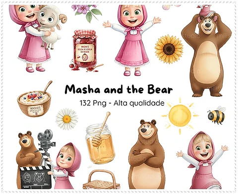 Kit Digital Masha e o Urso 33