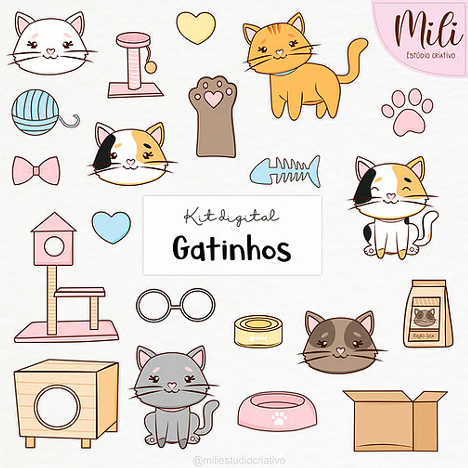 Kit Digital Gatinhos 25 1