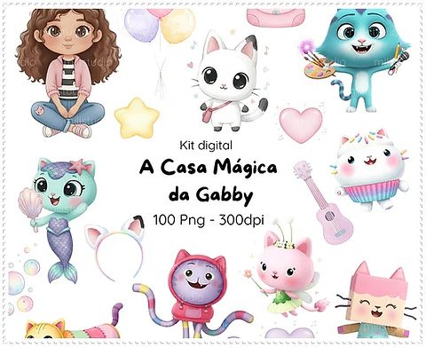 Kit Digital A Casa Magica da Gabby 1