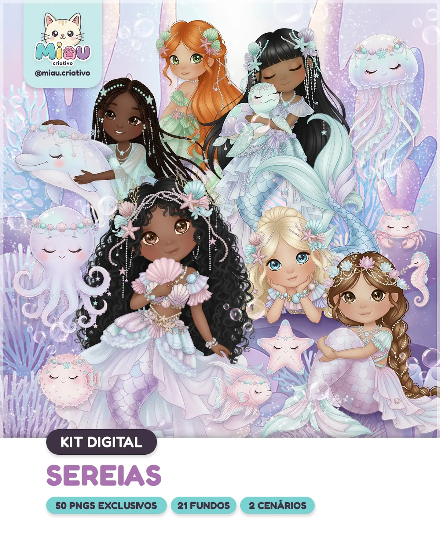Kit Digital Sereias 15 1