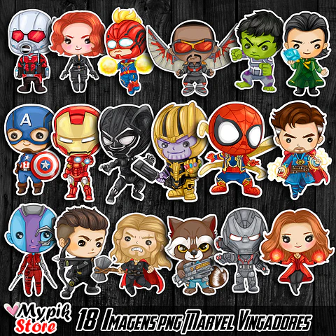 Kit Digital Vingadores Cutes 156