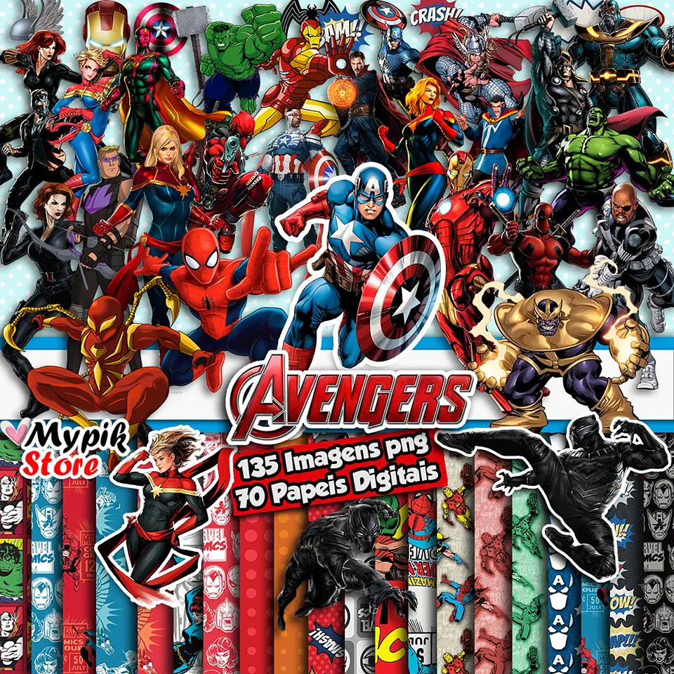 Kit Digital Vingadores 155 1