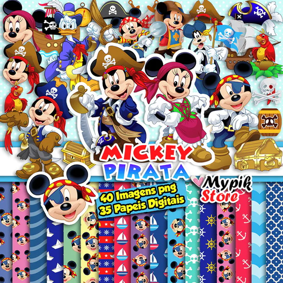 Kit Digital Super Kit Mickey Pirata 140 1