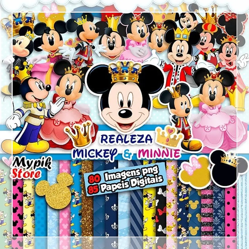 Kit Digital Store Realeza Mickey e Minnie 127 1