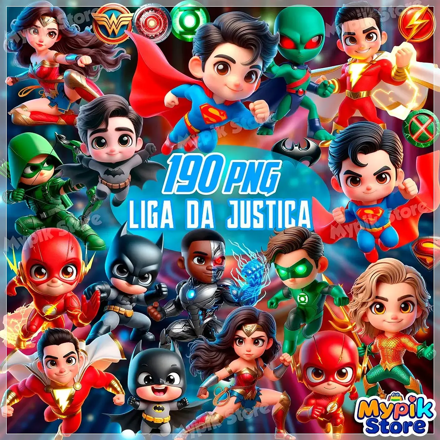 Kit Digital Liga da Justiça Cute 46 1