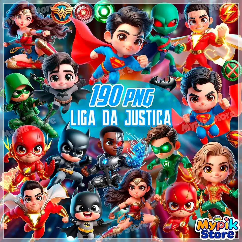 Kit Digital Liga da Justiça Cute 46 1
