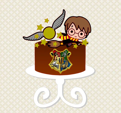 Arquivo de Corte Topo de Bolo Harry Potter Cute Baby 27