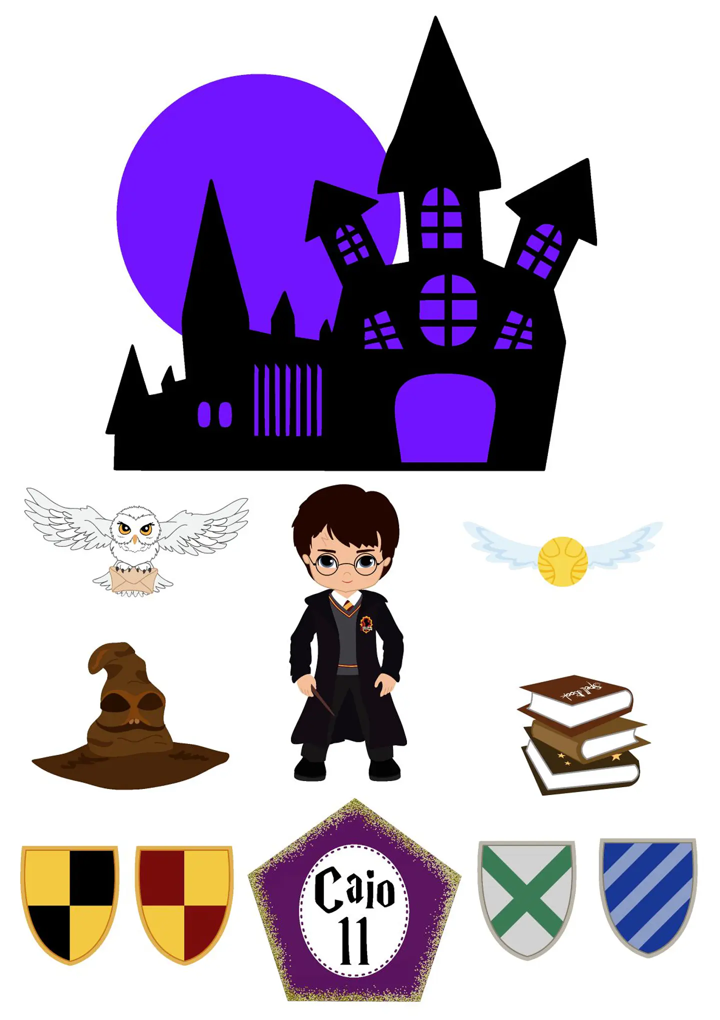 Arquivo de Corte Topo de Bolo Harry Potter Cute Baby 19 1