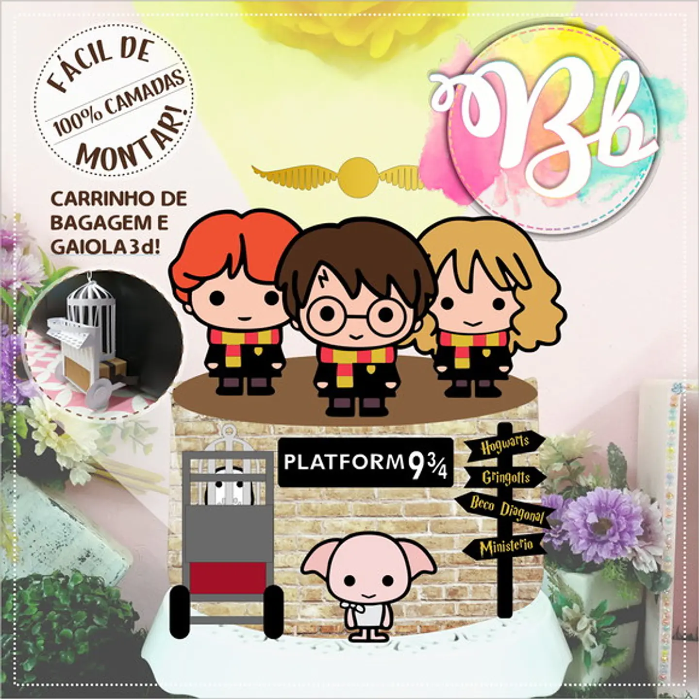 Arquivo de Corte Topo de Bolo Harry Potter Cute Baby 15 1
