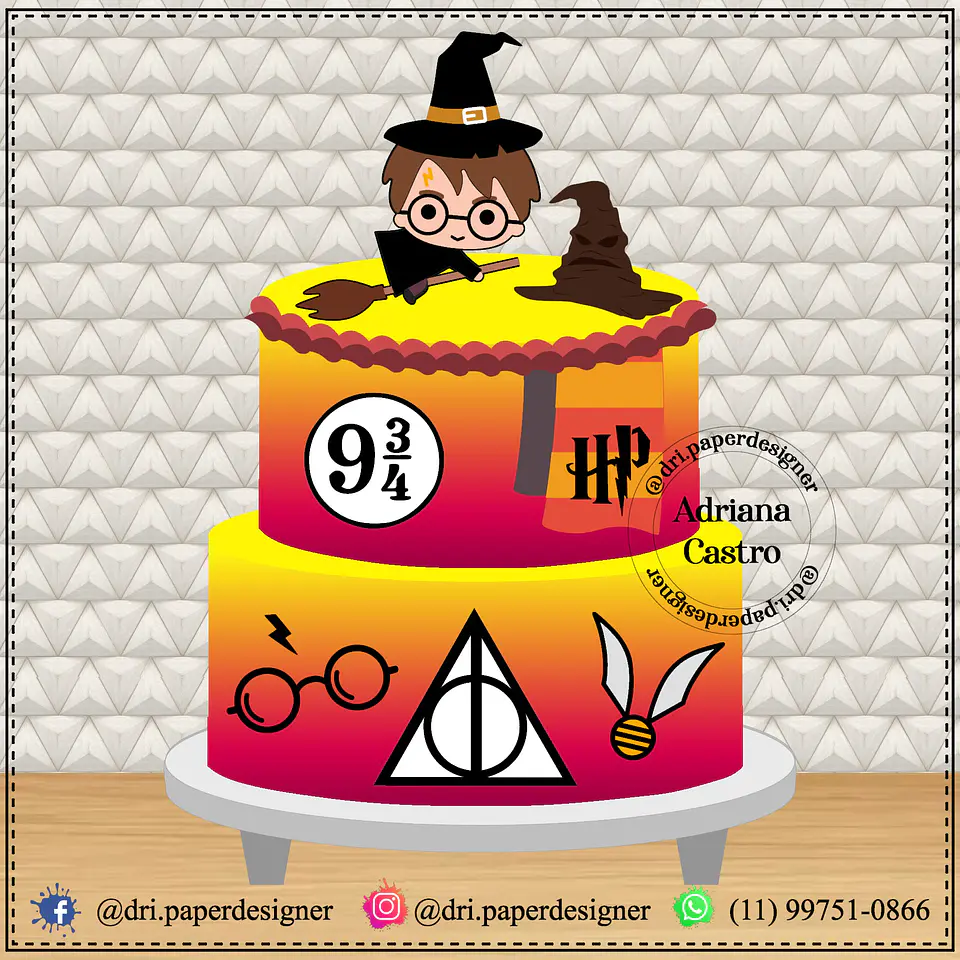 Arquivo de Corte Topo de Bolo Harry Potter Cute Baby 14 1