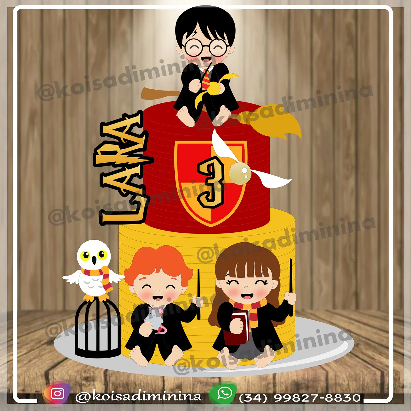 Arquivo de Corte Topo de Bolo Harry Potter Cute Baby 10 1