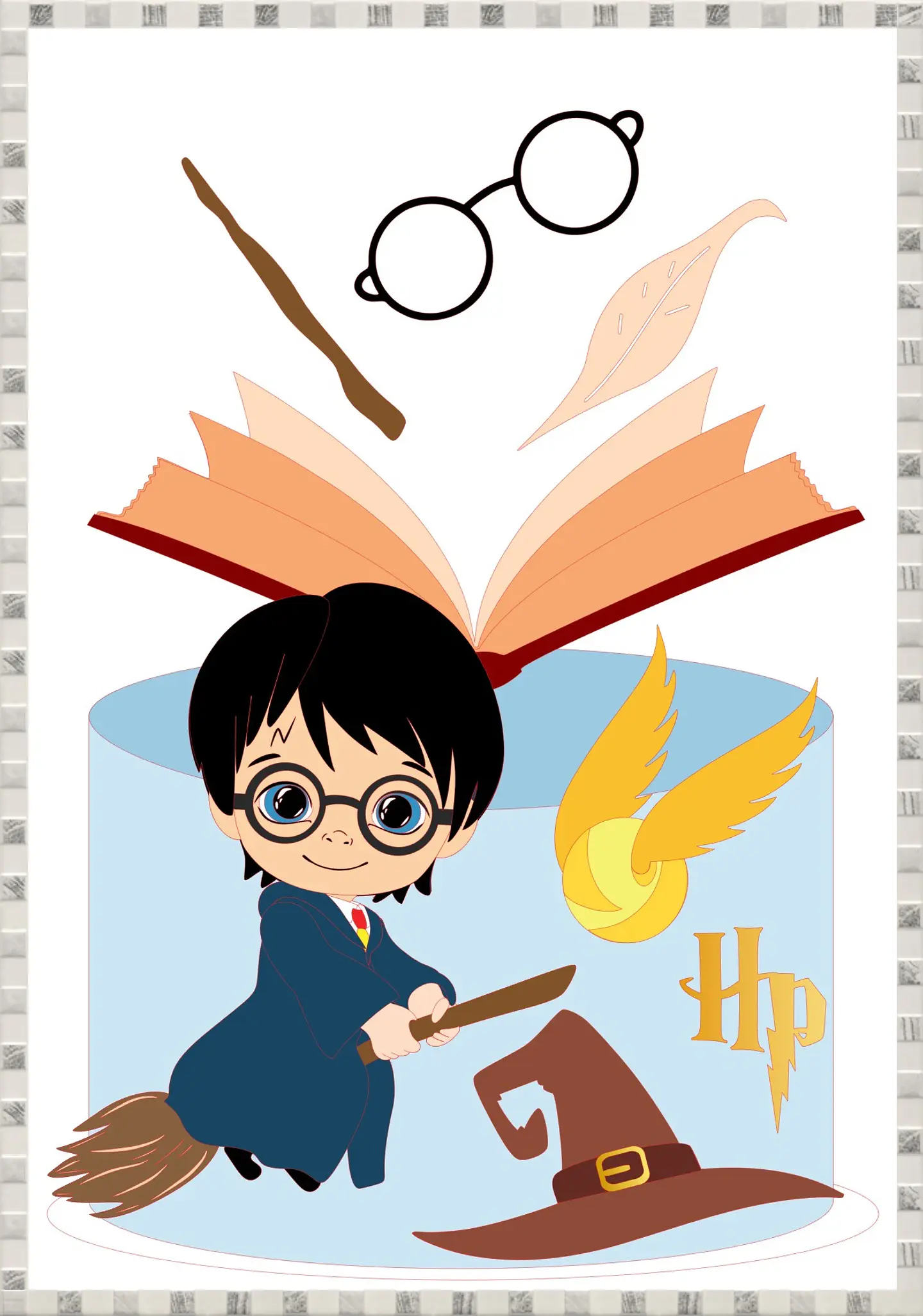 Arquivo de Corte Topo de Bolo Harry Potter Cute Baby 8 1