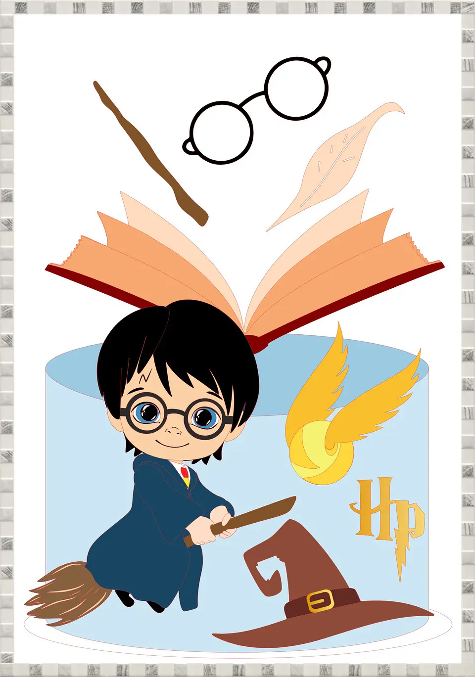 Arquivo de Corte Topo de Bolo Harry Potter Cute Baby 8 1