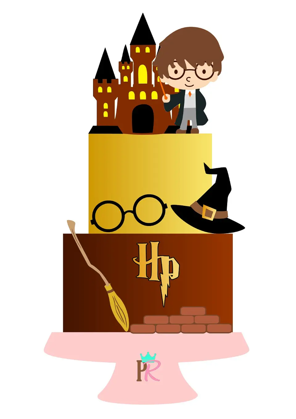 Arquivo de Corte Topo de Bolo Harry Potter Cute Baby 2 1
