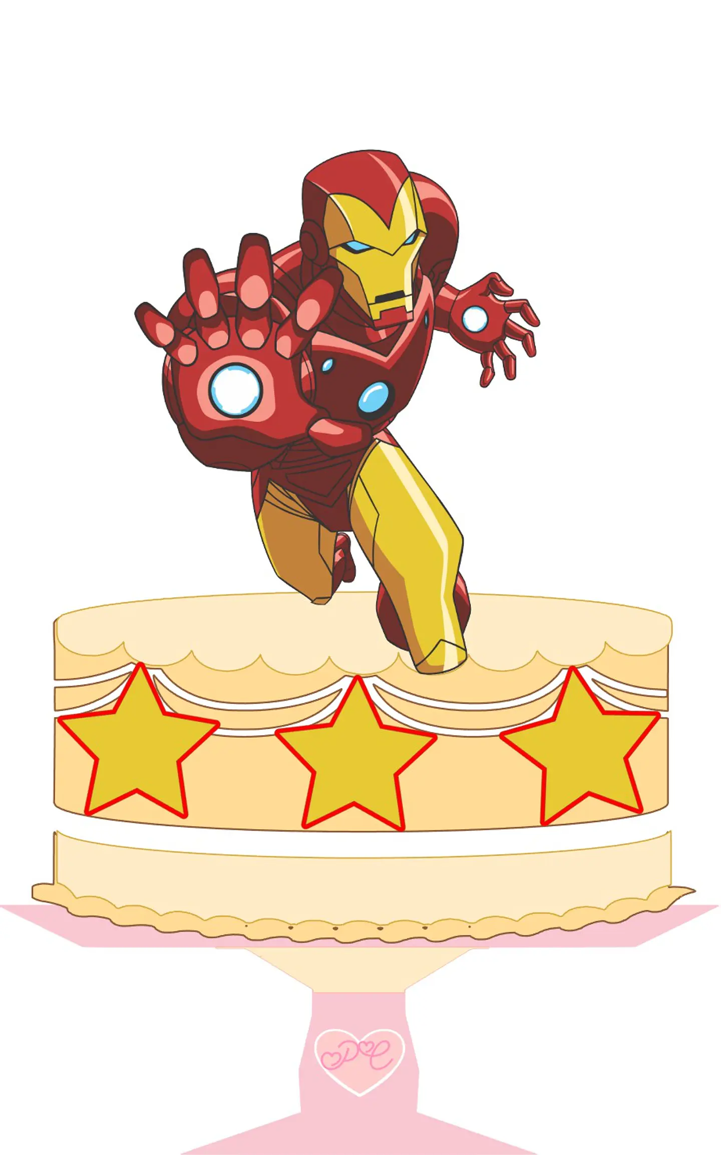 Arquivo de Corte Topo de Bolo Homem de Ferro Iron Man 6 1
