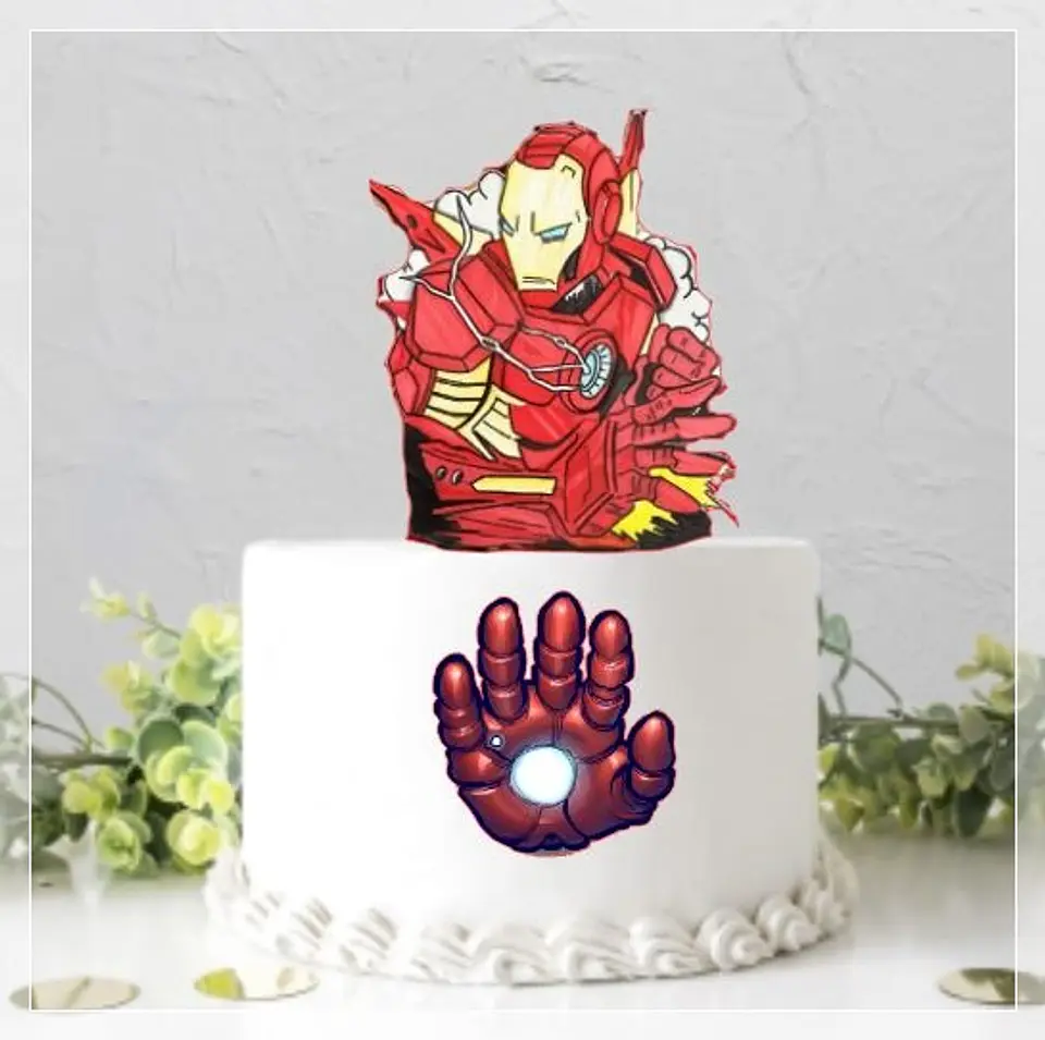 Arquivo de Corte Topo de Bolo Homem de Ferro Iron Man 5 1
