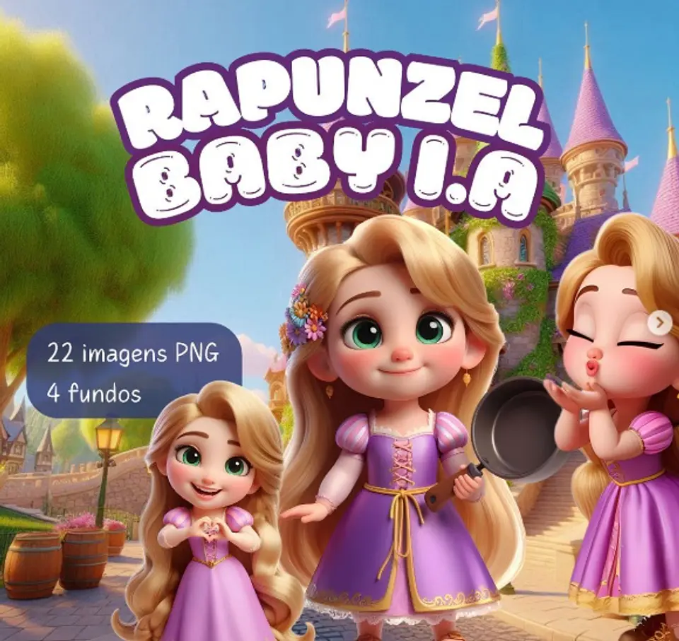 Kit Digital Rapunzel Baby Ia 121 1