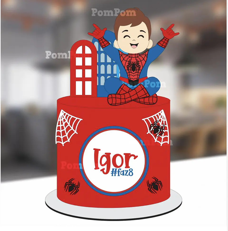 Arquivo de Corte Topo de Bolo Homem Aranha Spider Man 65 1