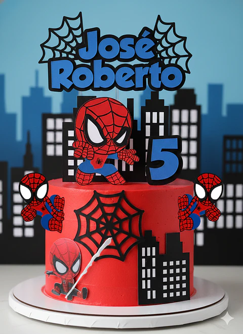 Arquivo de Corte Topo de Bolo Homem Aranha Spider Man 60