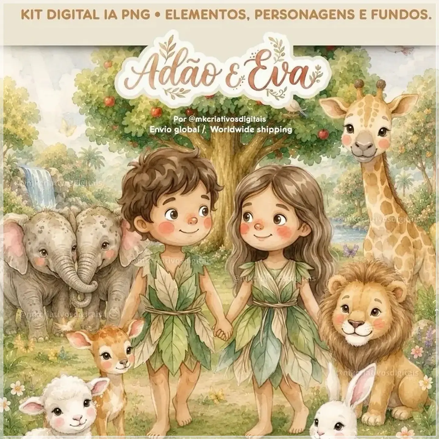 Kit Digital Adão e Eva 144 1