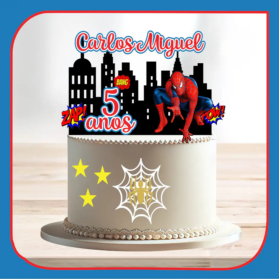 Arquivo de Corte Topo de Bolo Homem Aranha Spider Man 53 1