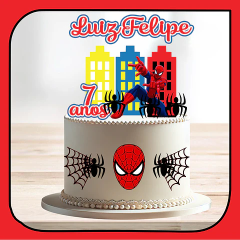 Arquivo de Corte Topo de Bolo Homem Aranha Spider Man 52