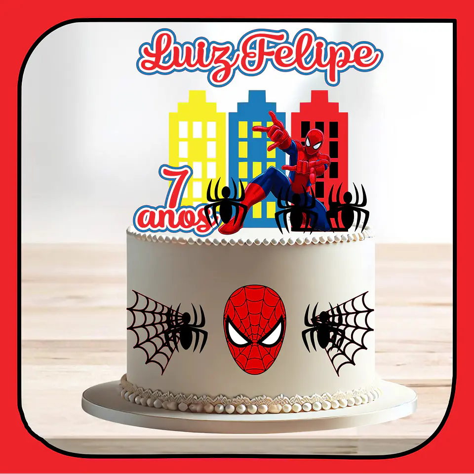 Arquivo de Corte Topo de Bolo Homem Aranha Spider Man 52 1