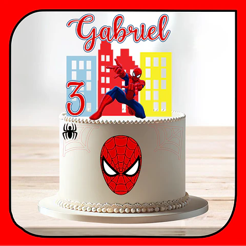 Arquivo de Corte Topo de Bolo Homem Aranha Spider Man 51