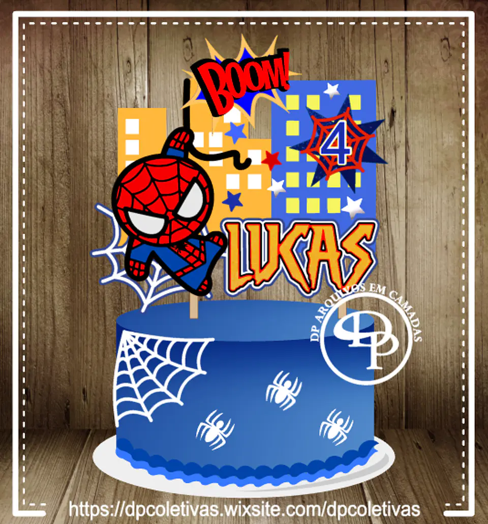 Arquivo de Corte Topo de Bolo Homem Aranha Spider Man 37 1