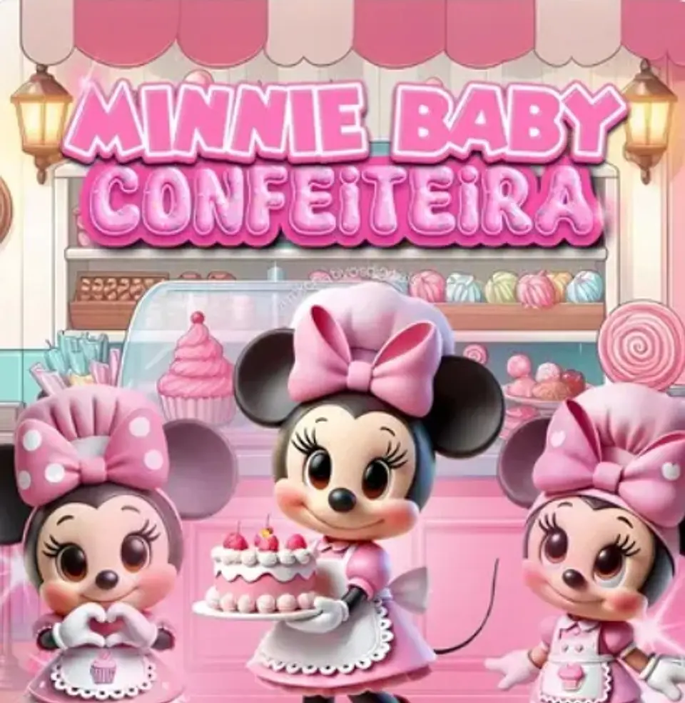 Kit Digital Minnie Confeiteira Baby 90 1