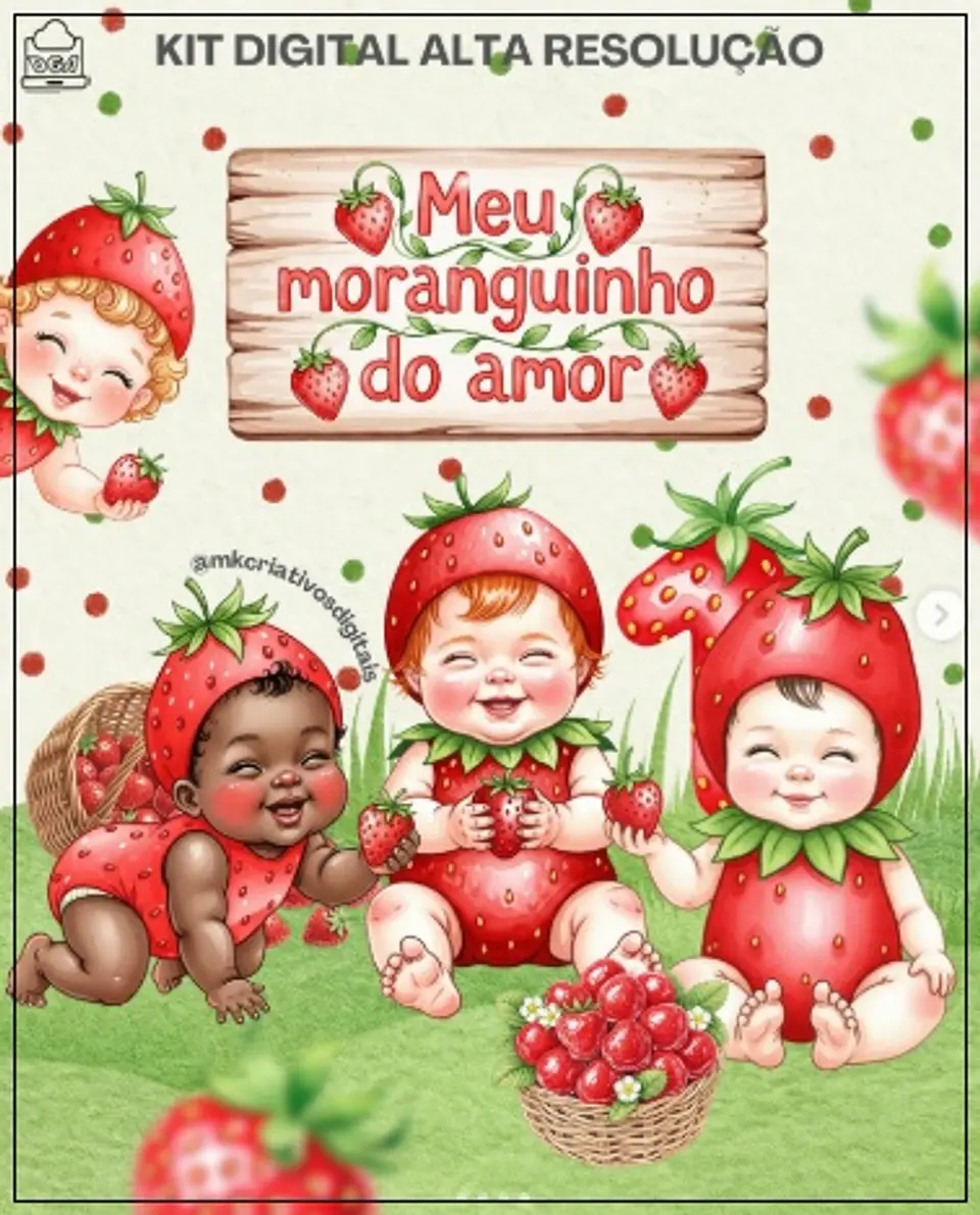 Kit Digital Meu Moranguinho do Amor 89 1