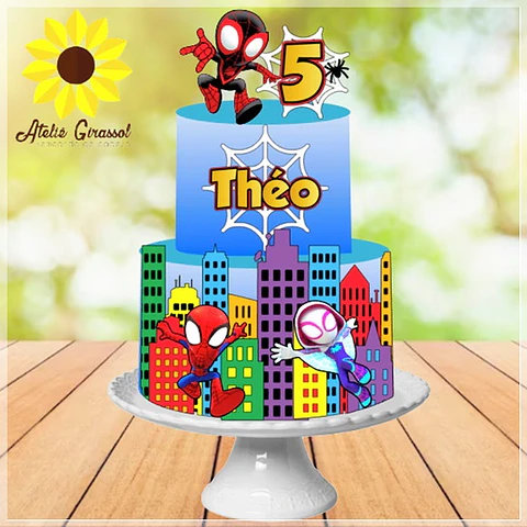 Arquivo de Corte Topo de Bolo Homem Aranha Spider Man 25
