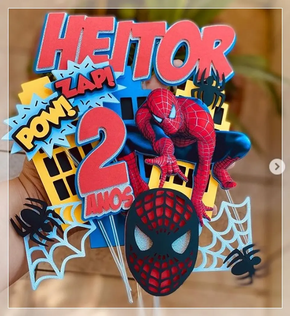 Arquivo de Corte Topo de Bolo Homem Aranha Spider Man 19 1
