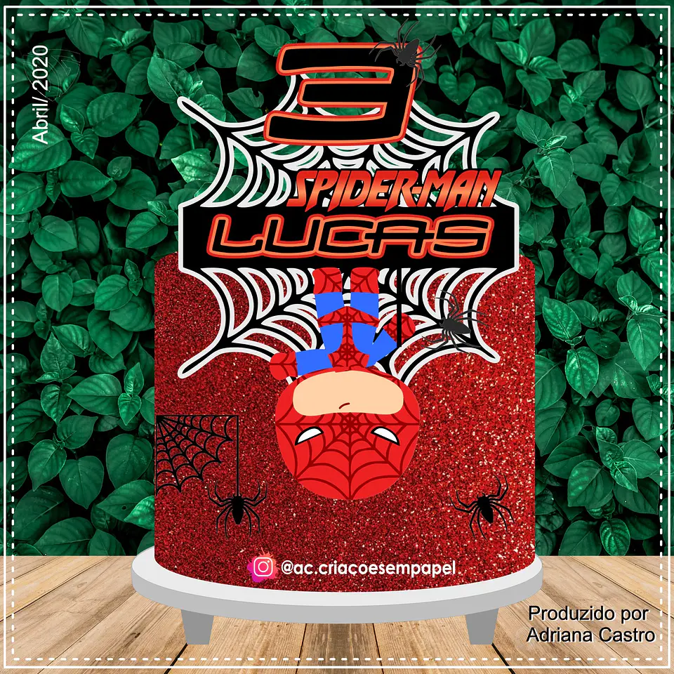 Arquivo de Corte Topo de Bolo Homem Aranha Spider Man 20 1