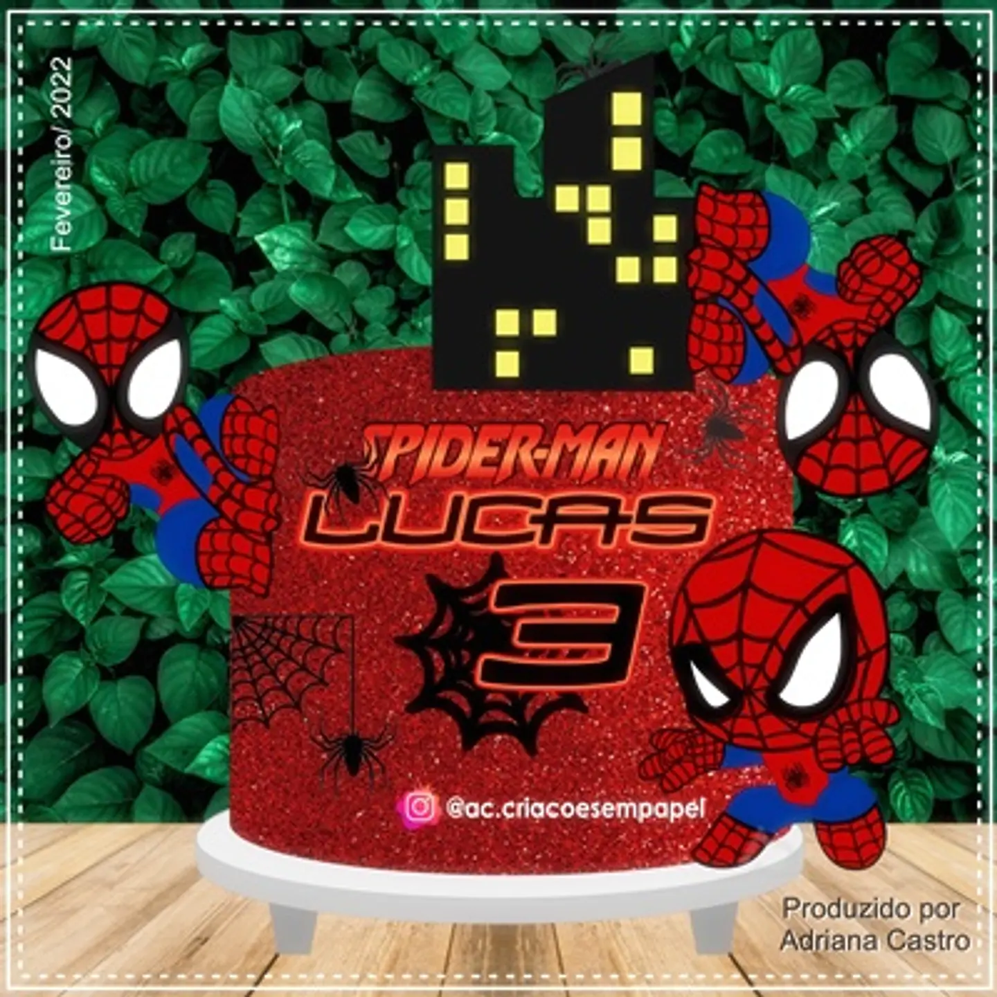 Arquivo de Corte Topo de Bolo Homem Aranha Spider Man 16 1