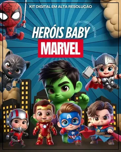 Kit Digital Hérois Baby Marvel 64